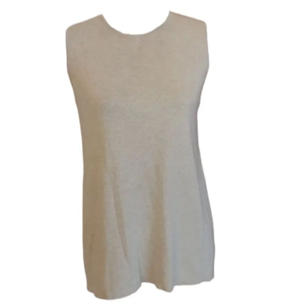 Eileen Fisher Wool Sleeveless Tunic light grey size XS